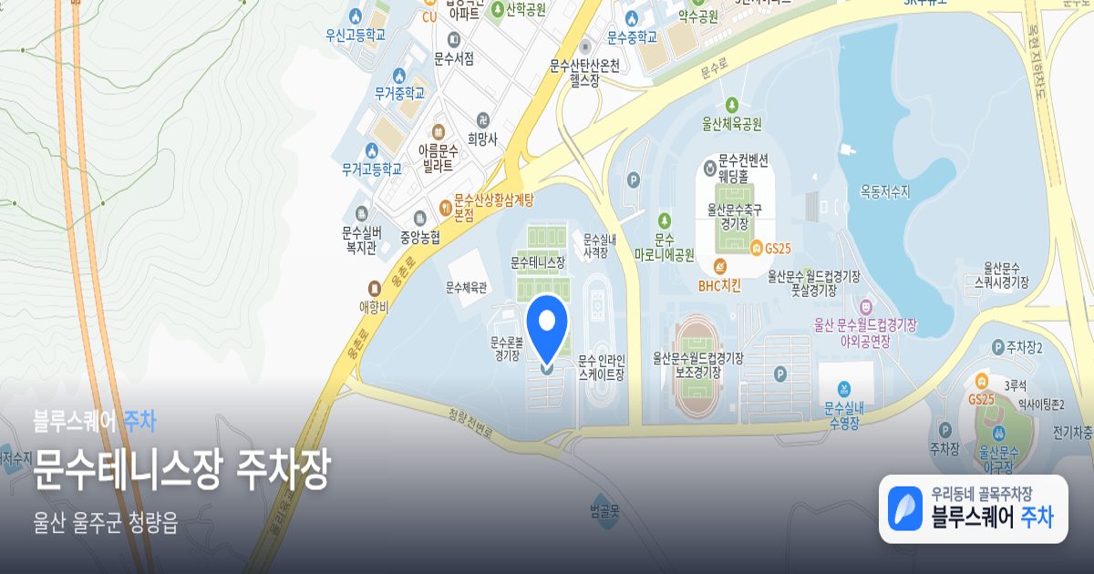 문수테니스장 주차장 위치 지도