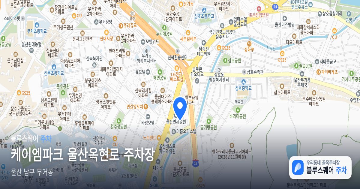 케이엠파크 울산옥현로 주차장 위치 지도