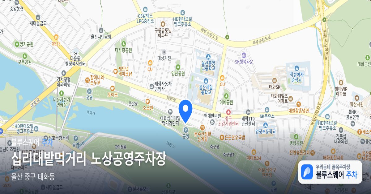 십리대밭먹거리 노상공영주차장 위치 지도
