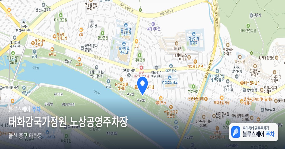 태화강국가정원 노상공영주차장 위치 지도