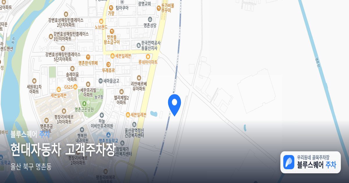 현대자동차 고객주차장 위치 지도