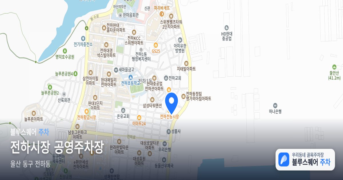 전하시장 공영주차장 위치 지도