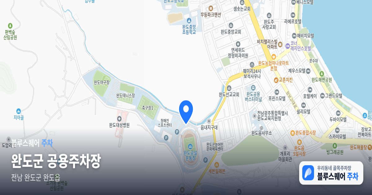완도군 공용주차장 위치 지도