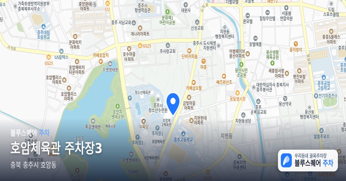 호암체육관 주차장3 위치 지도