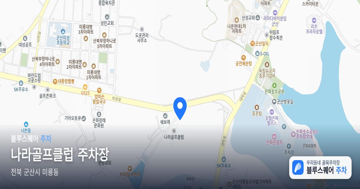 나라골프클럽 주차장 위치 지도