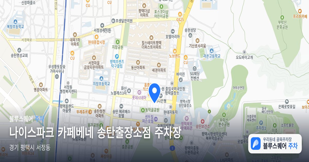 나이스파크 카페베네 송탄출장소점 주차장 위치 지도