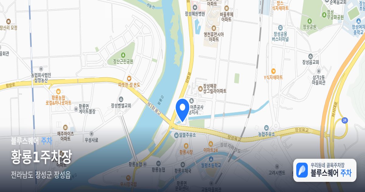 황룡1주차장 위치 지도