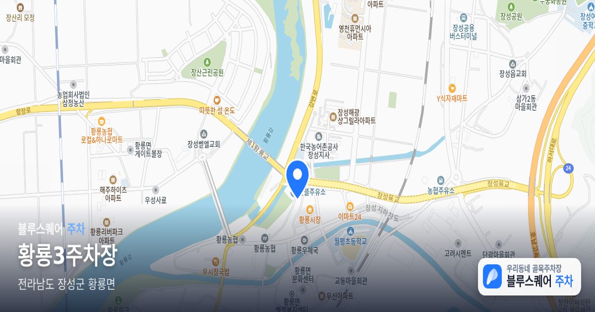 황룡3주차장 위치 지도
