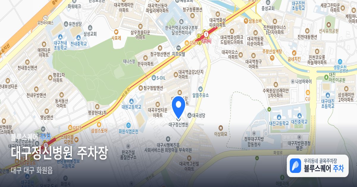 대구정신병원 주차장 위치 지도
