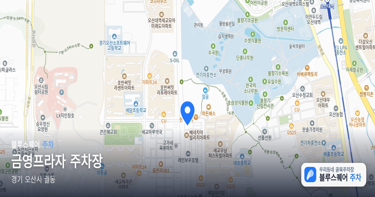 금영프라자 주차장 위치 지도