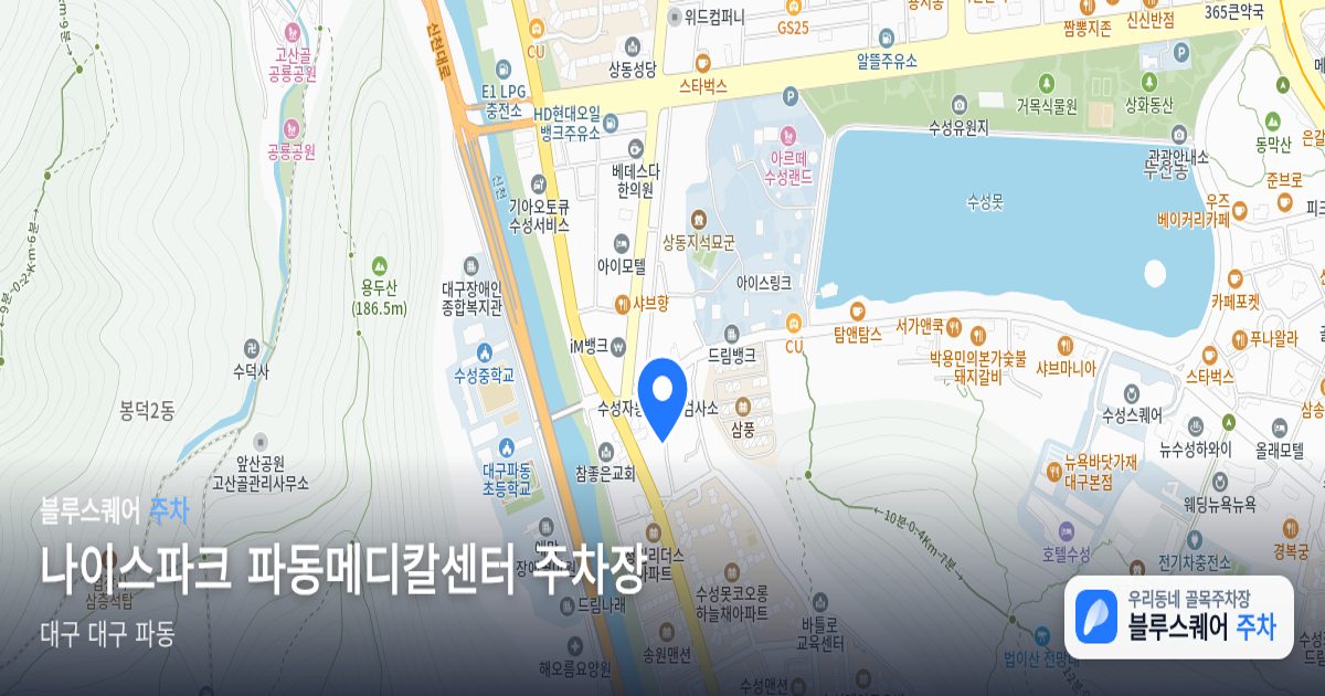 나이스파크 파동메디칼센터 주차장 위치 지도