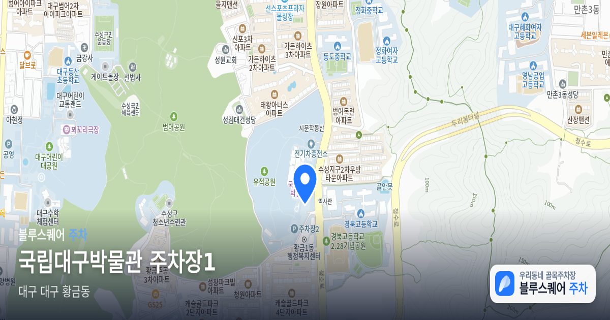 국립대구박물관 주차장1 위치 지도