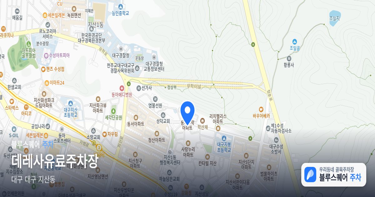 데레사유료주차장 위치 지도