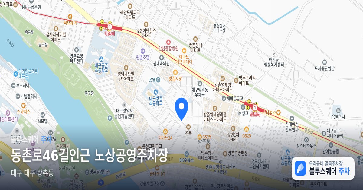 동촌로46길인근 노상공영주차장 위치 지도