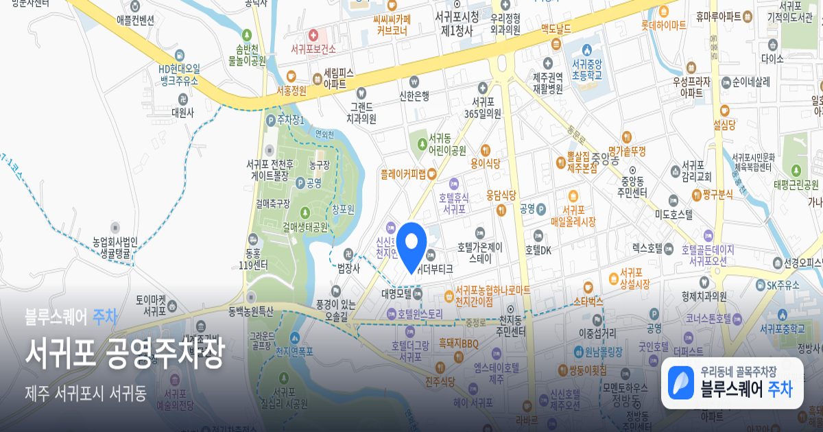 서귀포 공영주차장 위치 지도