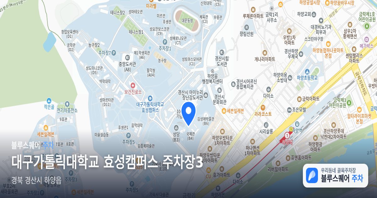 대구가톨릭대학교 효성캠퍼스 주차장3 위치 지도