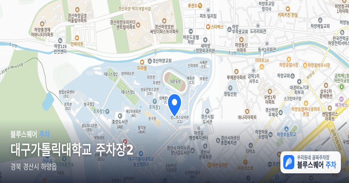 대구가톨릭대학교 주차장2 위치 지도