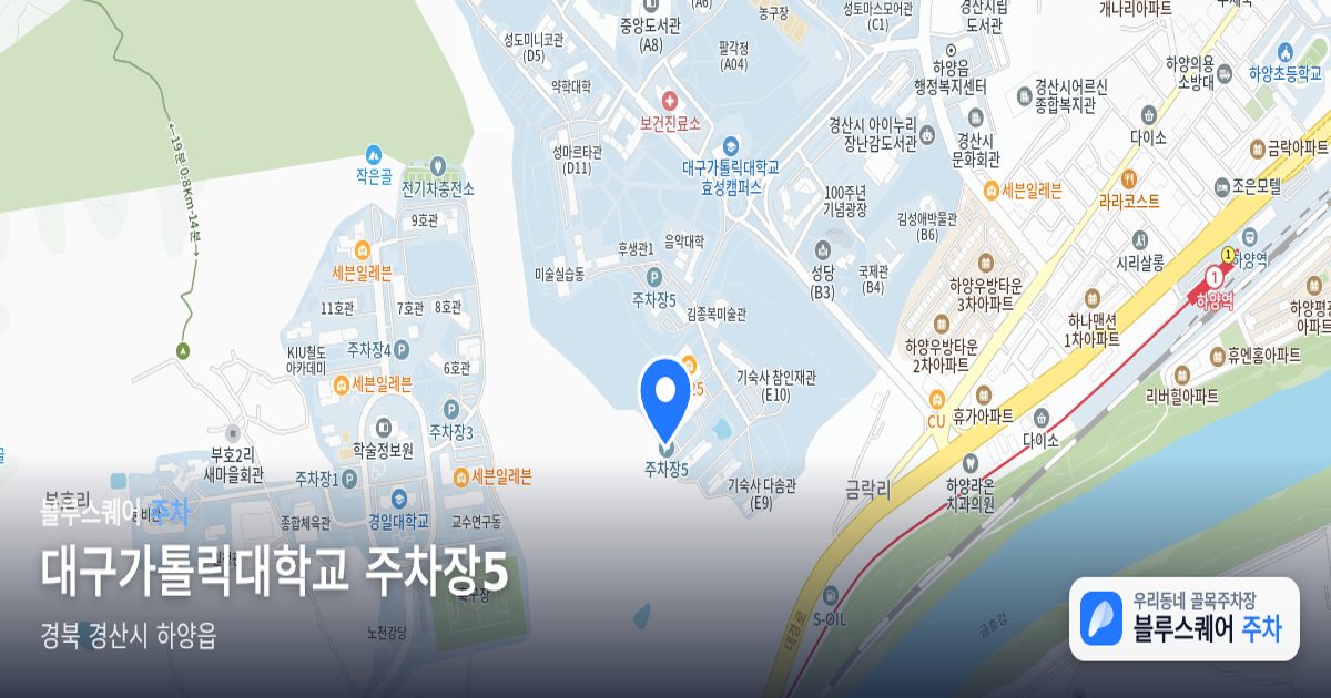 대구가톨릭대학교 주차장5 위치 지도