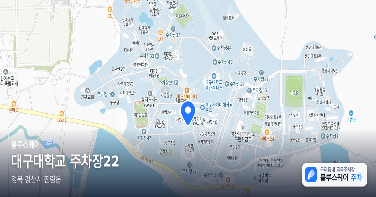 대구대학교 주차장22 위치 지도