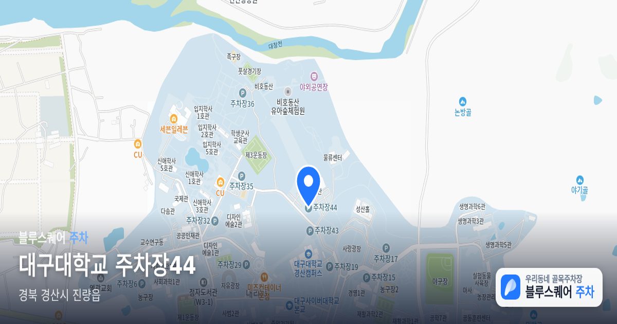 대구대학교 주차장44 위치 지도