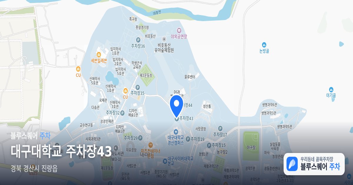 대구대학교 주차장43 위치 지도