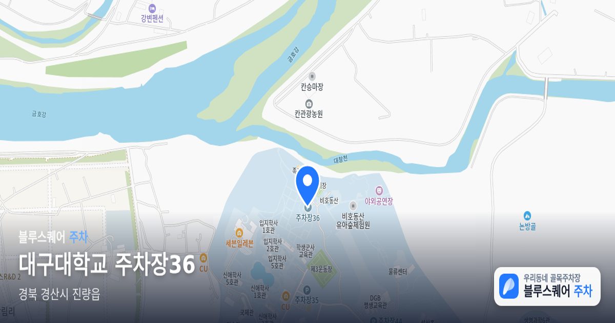 대구대학교 주차장36 위치 지도