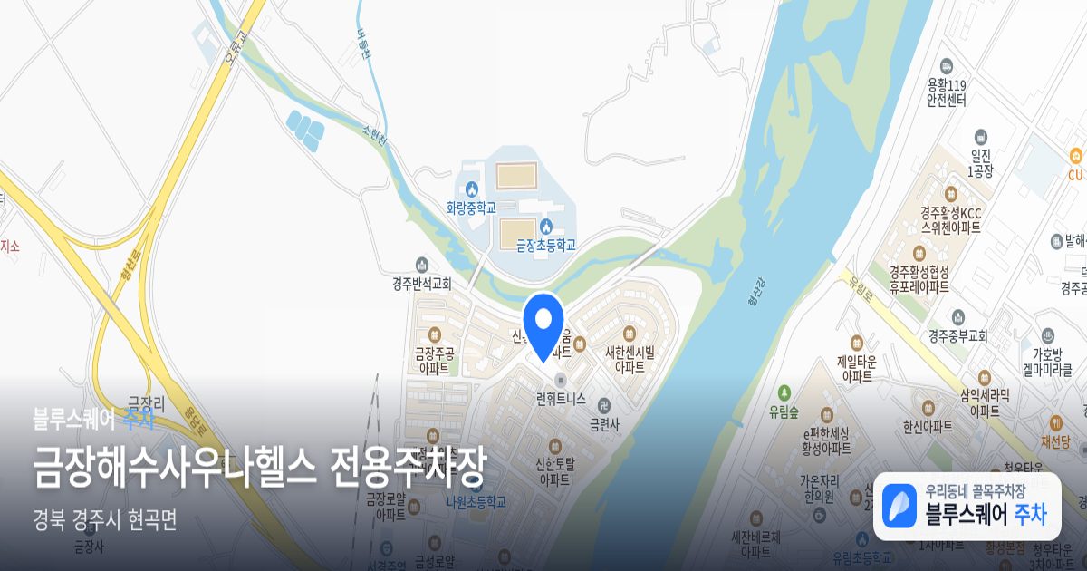 금장해수사우나헬스 전용주차장 위치 지도