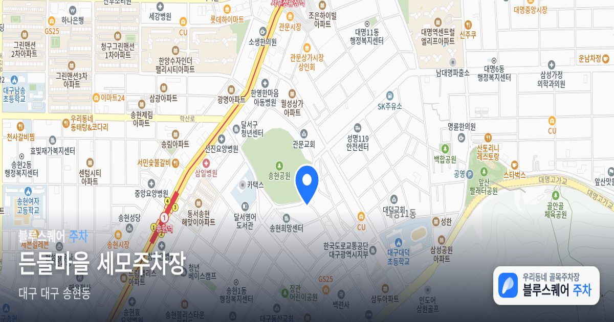 든들마을 세모주차장 위치 지도