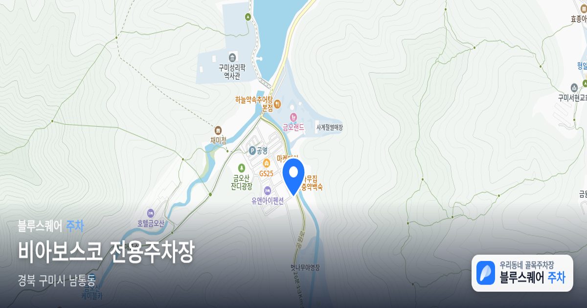 비아보스코 전용주차장 위치 지도