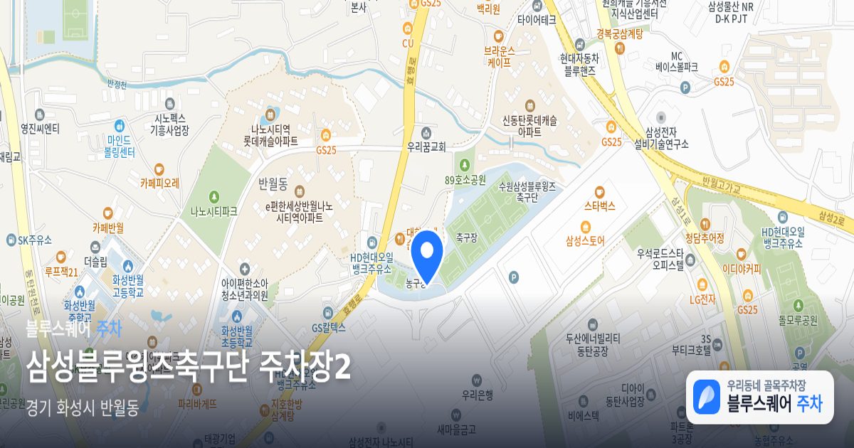 삼성블루윙즈축구단 주차장2 위치 지도
