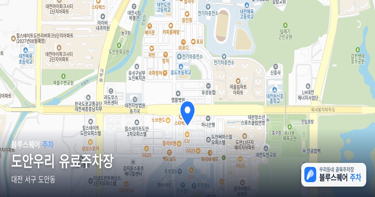 도안우리 유료주차장 위치 지도