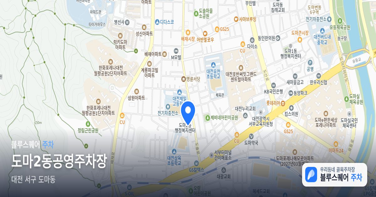 도마2동공영주차장 위치 지도