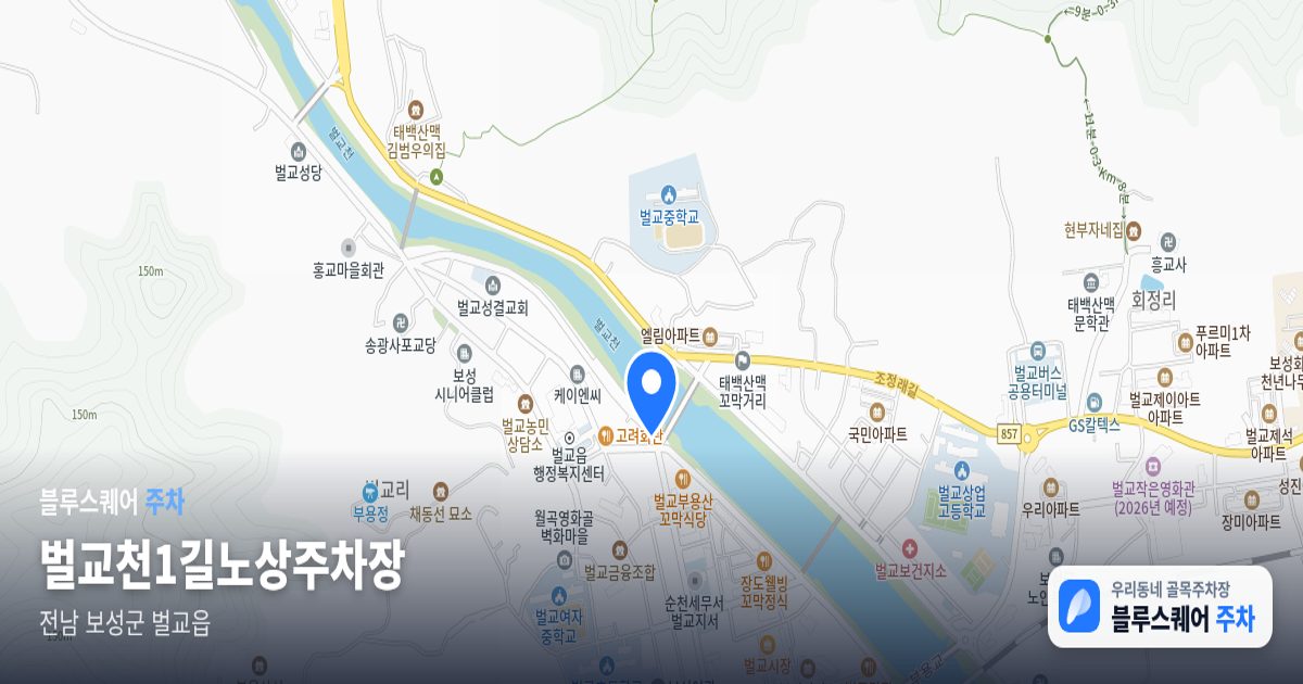벌교천1길노상주차장 위치 지도