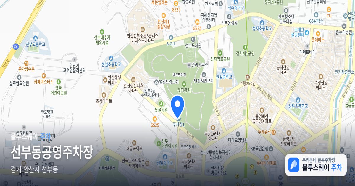 선부동공영주차장 위치 지도
