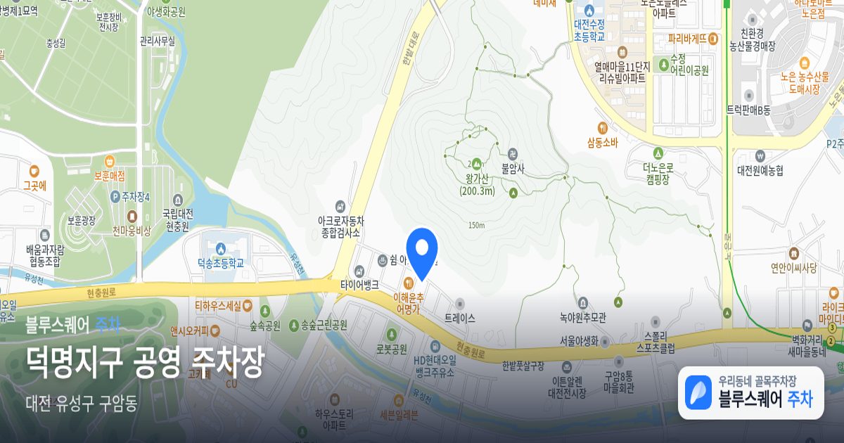 덕명지구 공영 주차장 위치 지도