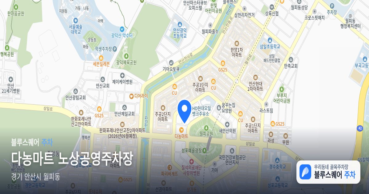 다농마트 노상공영주차장 위치 지도