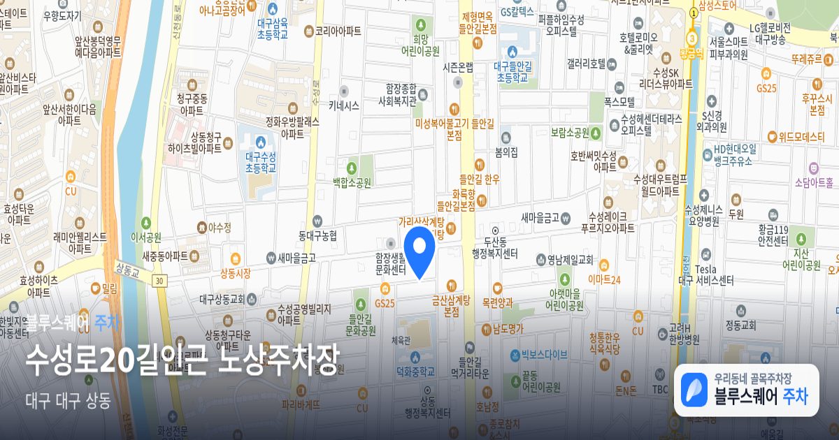 수성로20길인근 노상주차장 위치 지도
