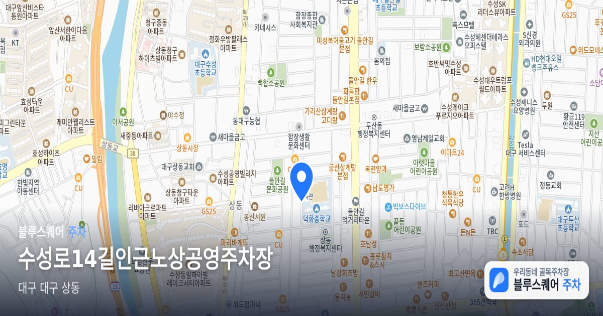 수성로14길인근노상공영주차장 위치 지도