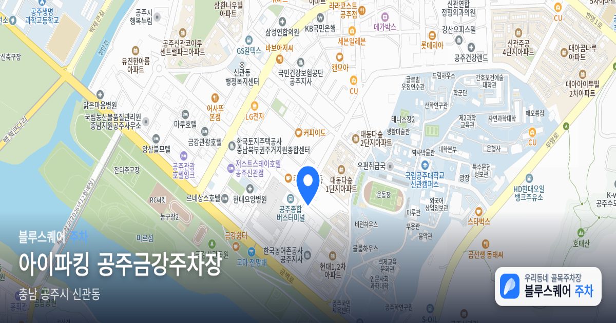 아이파킹 공주금강주차장 위치 지도