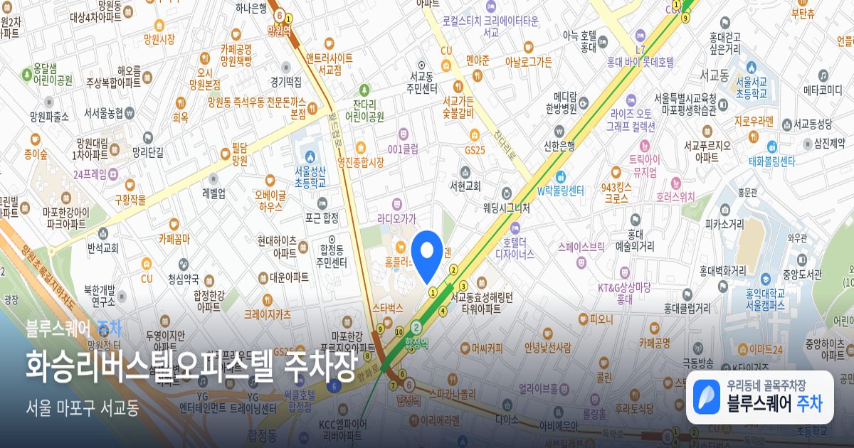 화승리버스텔오피스텔 주차장 위치 지도