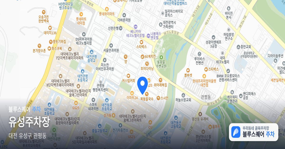 유성주차장 위치 지도
