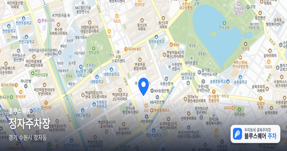 정자주차장 위치 지도