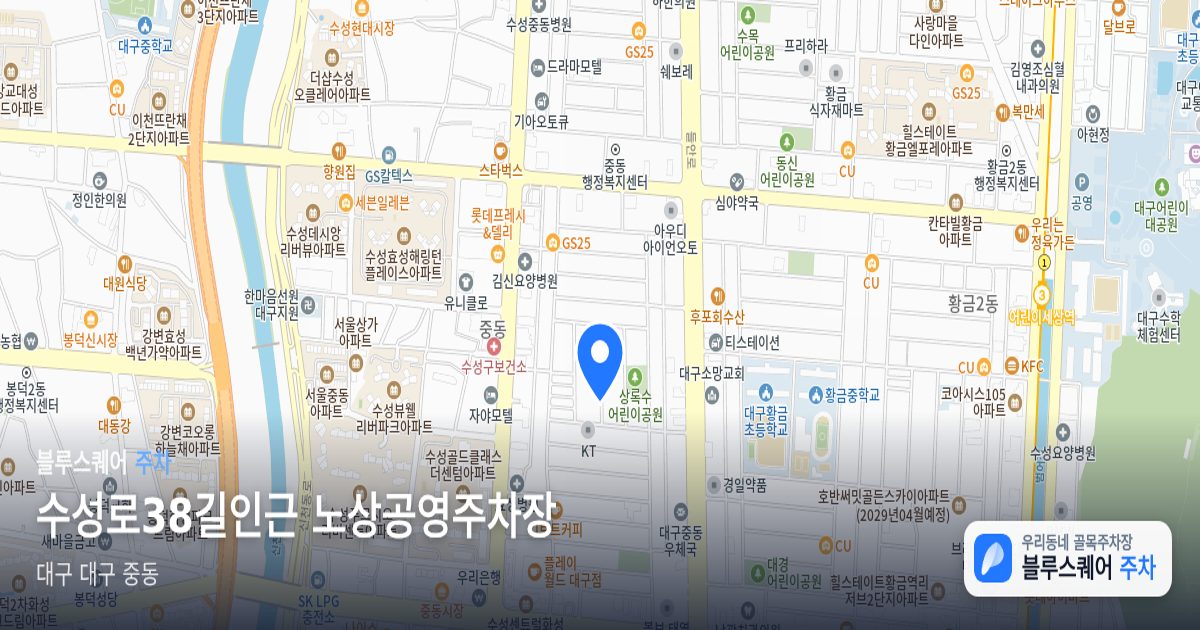 수성로38길인근 노상공영주차장 위치 지도