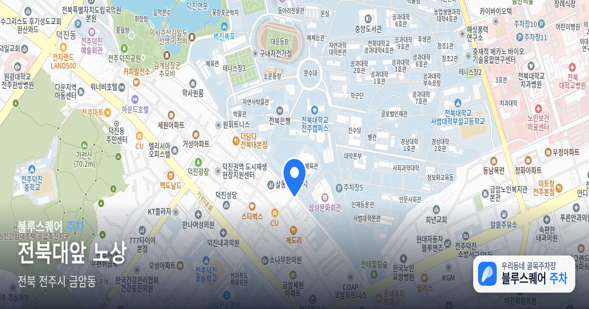 전북대앞 노상 위치 지도