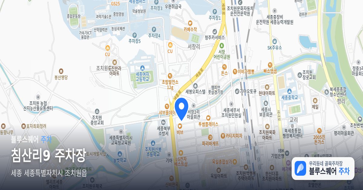 침산리9 주차장 위치 지도