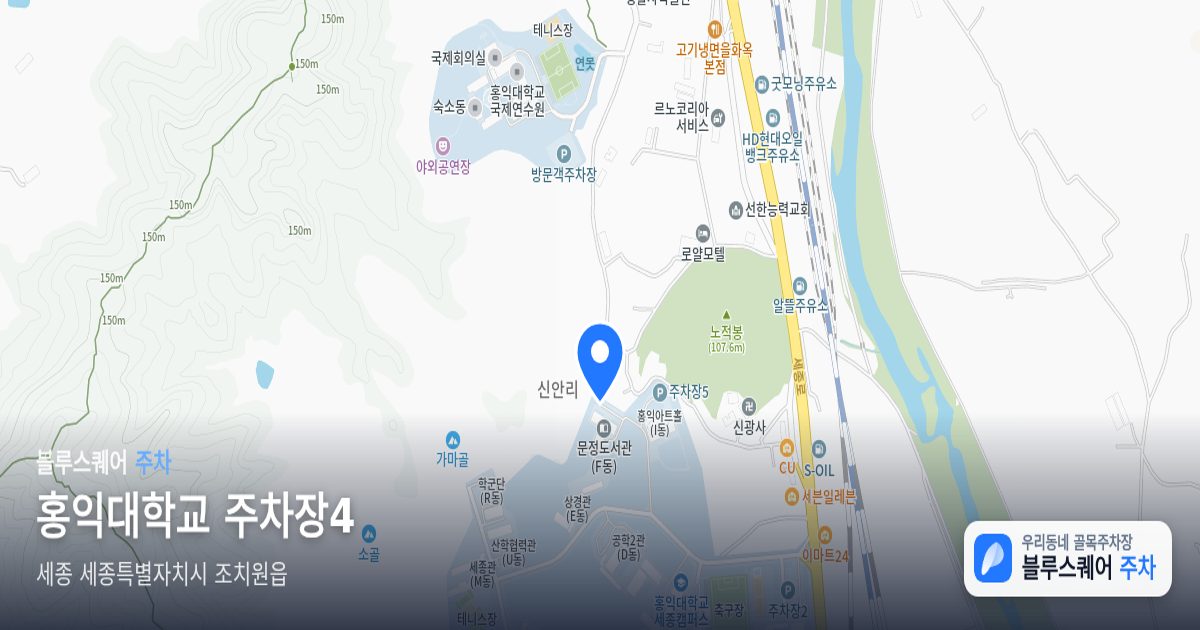 홍익대학교 주차장4 위치 지도