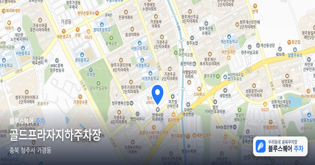골드프라자지하주차장 위치 지도