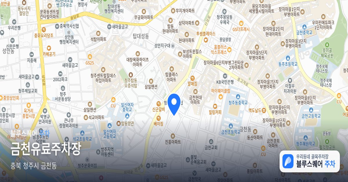 금천유료주차장 위치 지도