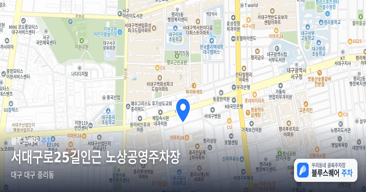 서대구로25길인근 노상공영주차장 위치 지도