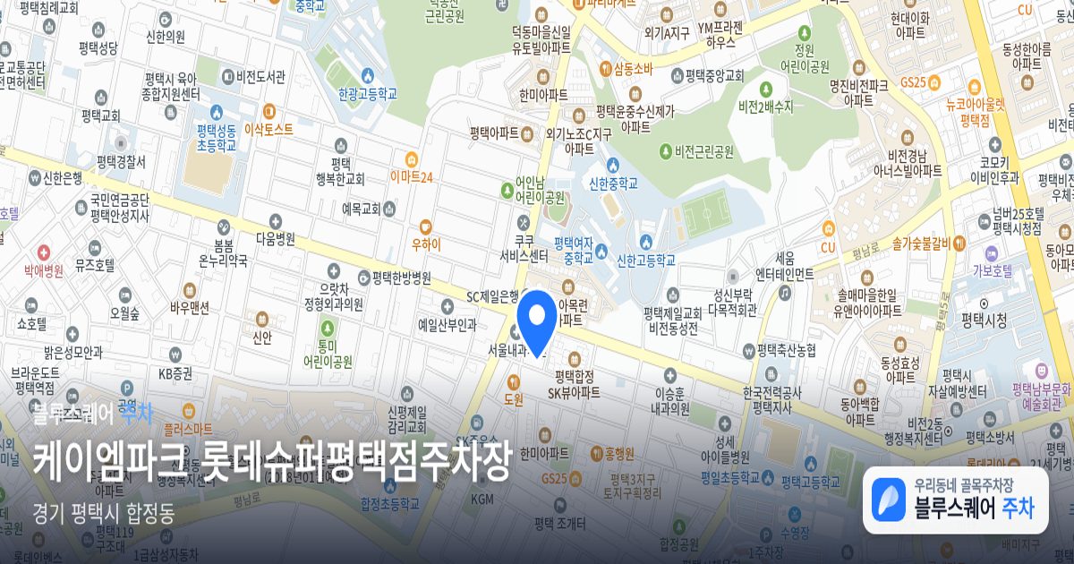 케이엠파크 롯데슈퍼평택점주차장 위치 지도